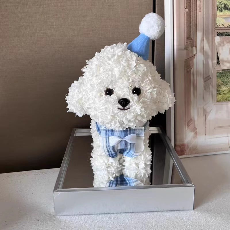 Caja de regalo con figura de cachorro de bichón maltés de Halloween: regalo de Navidad ideal para novia o mejor amiga