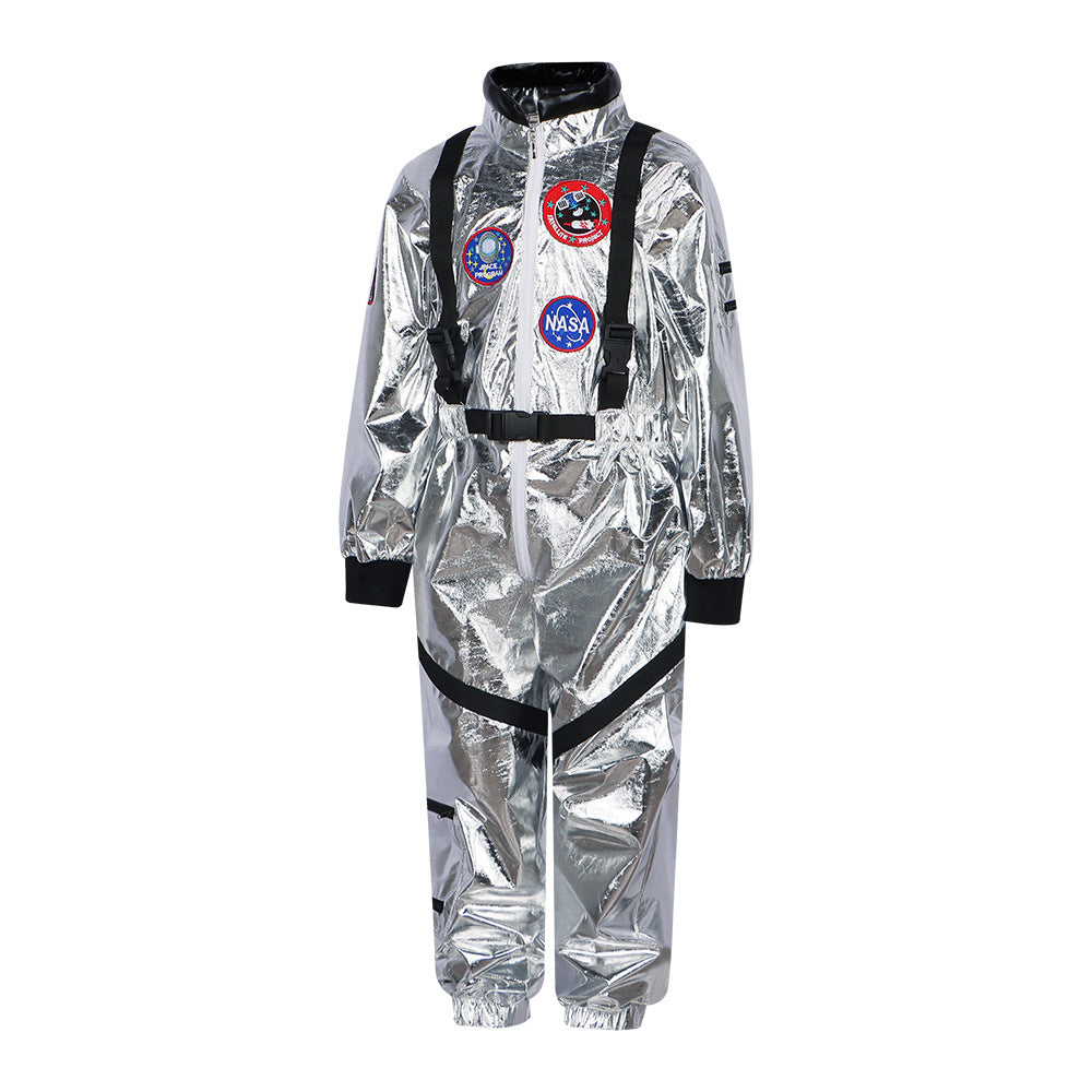 European & American New Halloween Couple's "The Wandering Earth" Style Space Suit Costume, Parent-Child Astronaut Stage Outfit for Men and Women - Halloweez