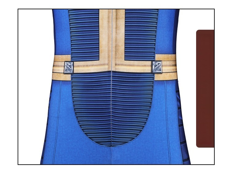 Male Vault Jumpsuit Cosplay from Fallout TV Series, Slim Fit Stretch Bodysuit for Cosplay - Halloweez