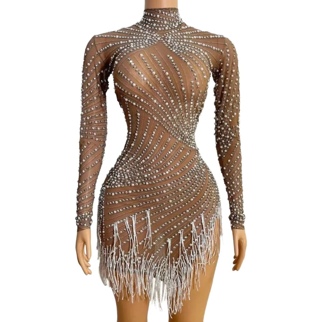 Mesh Shiny Crystal Mother of the Bride Dress Wedding Party Evening Gown Blue Cosplay Costume - Halloweez