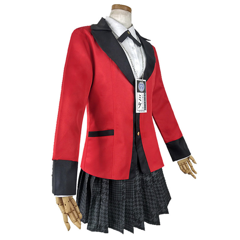 Kakegurui Yumeko Jabami Cosplay Costume Female School Uniform - Anime Cosplay Outfit - Halloweez