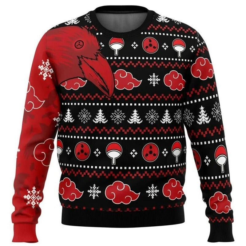 Demon Slayer 3D Print Casual Loose Fit Christmas Sweatshirt - Halloweez