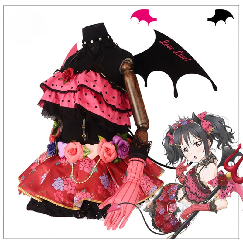 Halloweez Lovelive Cosplay Costume - Little Devil Kotori Honka Umi Nico Women Dress - Halloweez