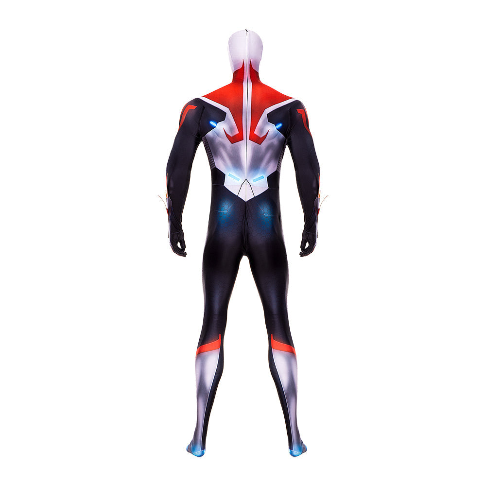 Halloweez Spider-Man 2099 Miguel O'Hara Cosplay Bodysuit - High-Quality Men's Costume Jumpsuit for Enthusiasts & Events