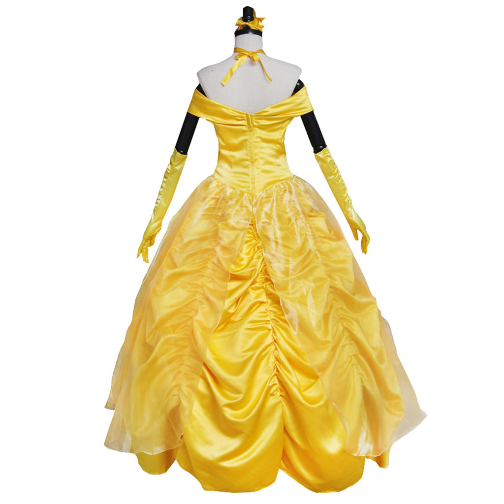 Costume de cosplay Belle pour Halloween | Robe de princesse Disney enchanteresse pour Halloween et cosplay