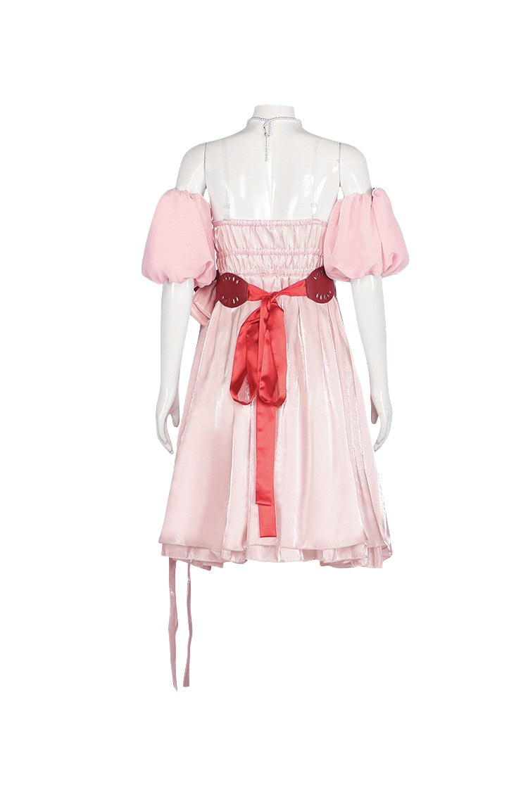 New Century Evangelion Asuka Flower Language Cosplay Costume - Ayanami Rei Off-Shoulder Dress - Halloweez