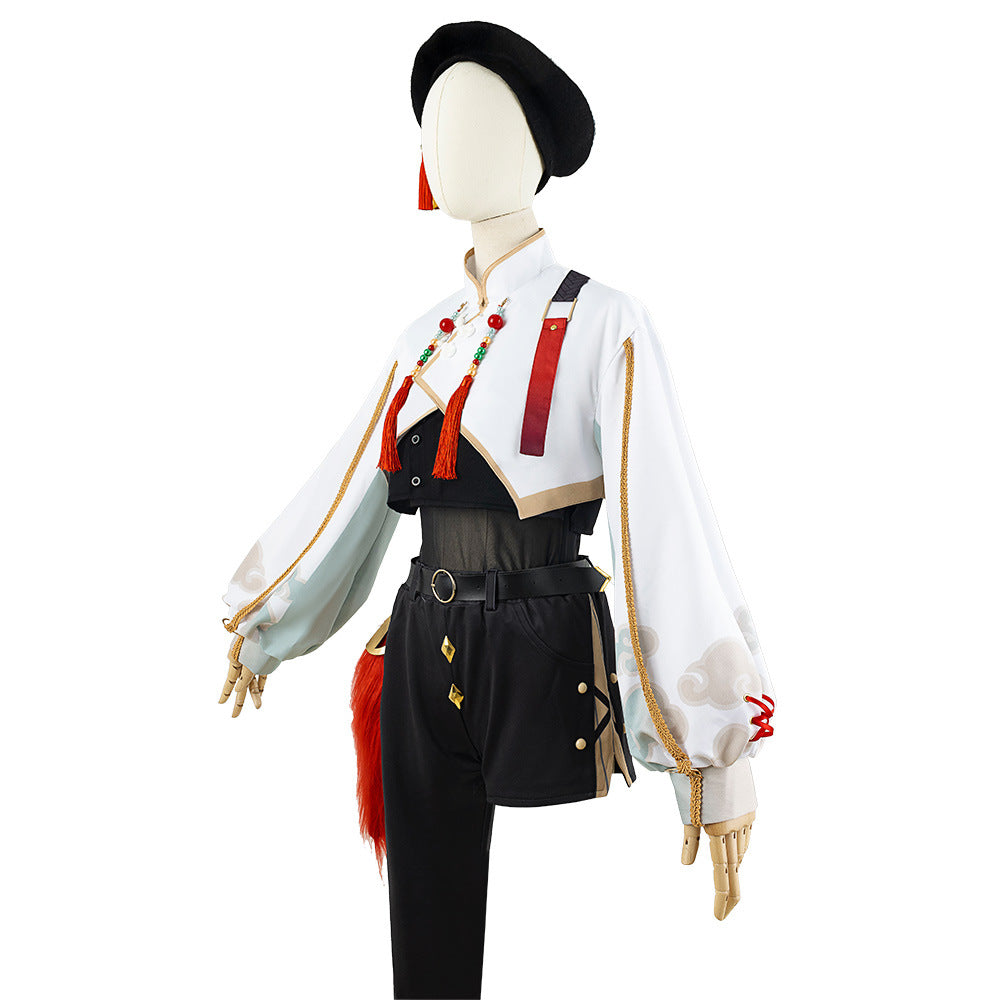 VTuber Green Fairy New 3D Anime Virtual Streamer Costume Women Chinese Style Set - Halloweez