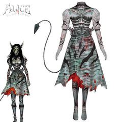 Alice Madness Returns Nightmare Demon Alice Full Cosplay Costume Set - Halloweez