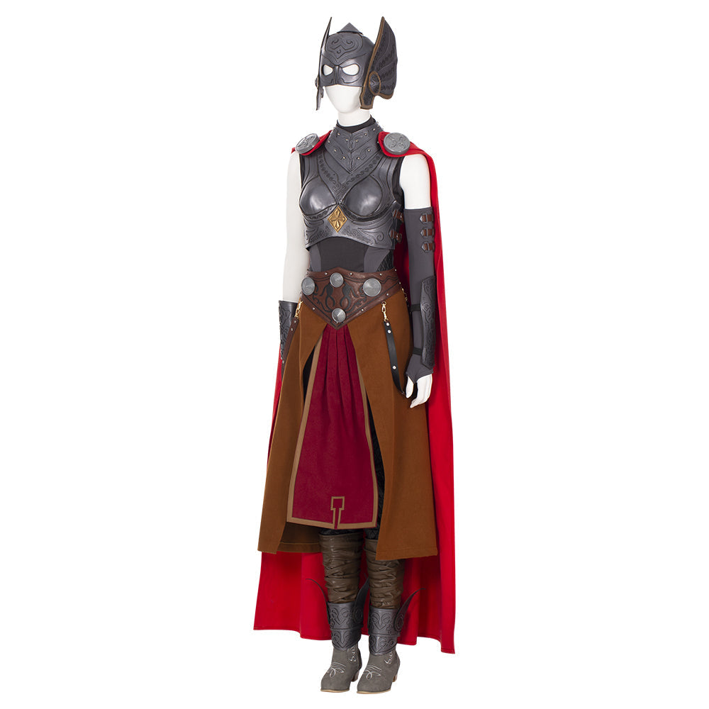 Disfraz de cosplay de Lady Thor para mujer: traje de batalla de héroe de Marvel premium para fiestas temáticas