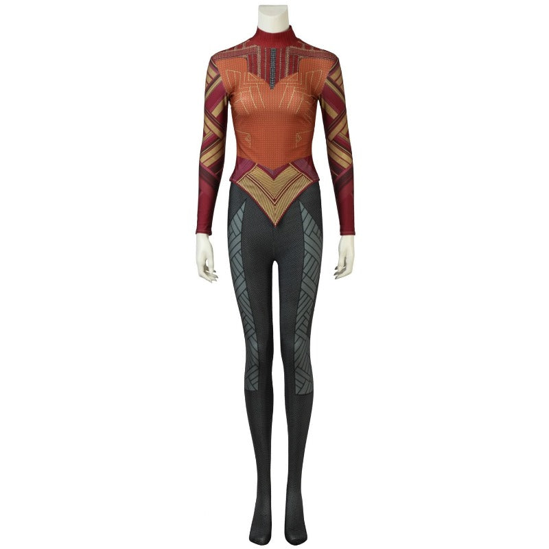 Halloweez Okoye Cosplay Costume for Women - Wakanda Inspired Halloween Carnival Attire