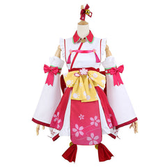 Vtuber Sakura Miko Cosplay Costume Anime Wide Sleeve Kimono Outfit - Halloweez