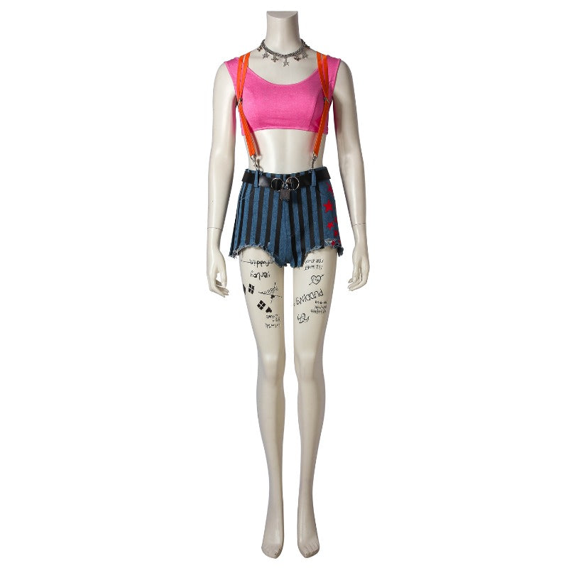 Halloweez Harley Quinn Rainbow Cosplay Costume - Top-Level Halloween Outfit