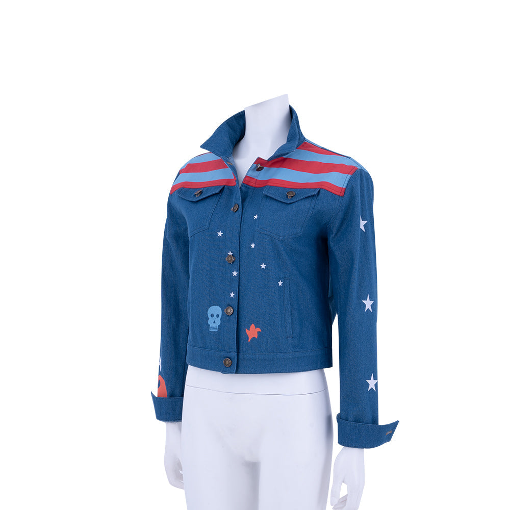 Halloweez America Chavez Denim Jacket – Marvel Multiverse Cosplay Costume, Halloween Attire