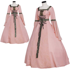 Robe de mariée élégante de style Renaissance rose de style Tudor par Halloweez