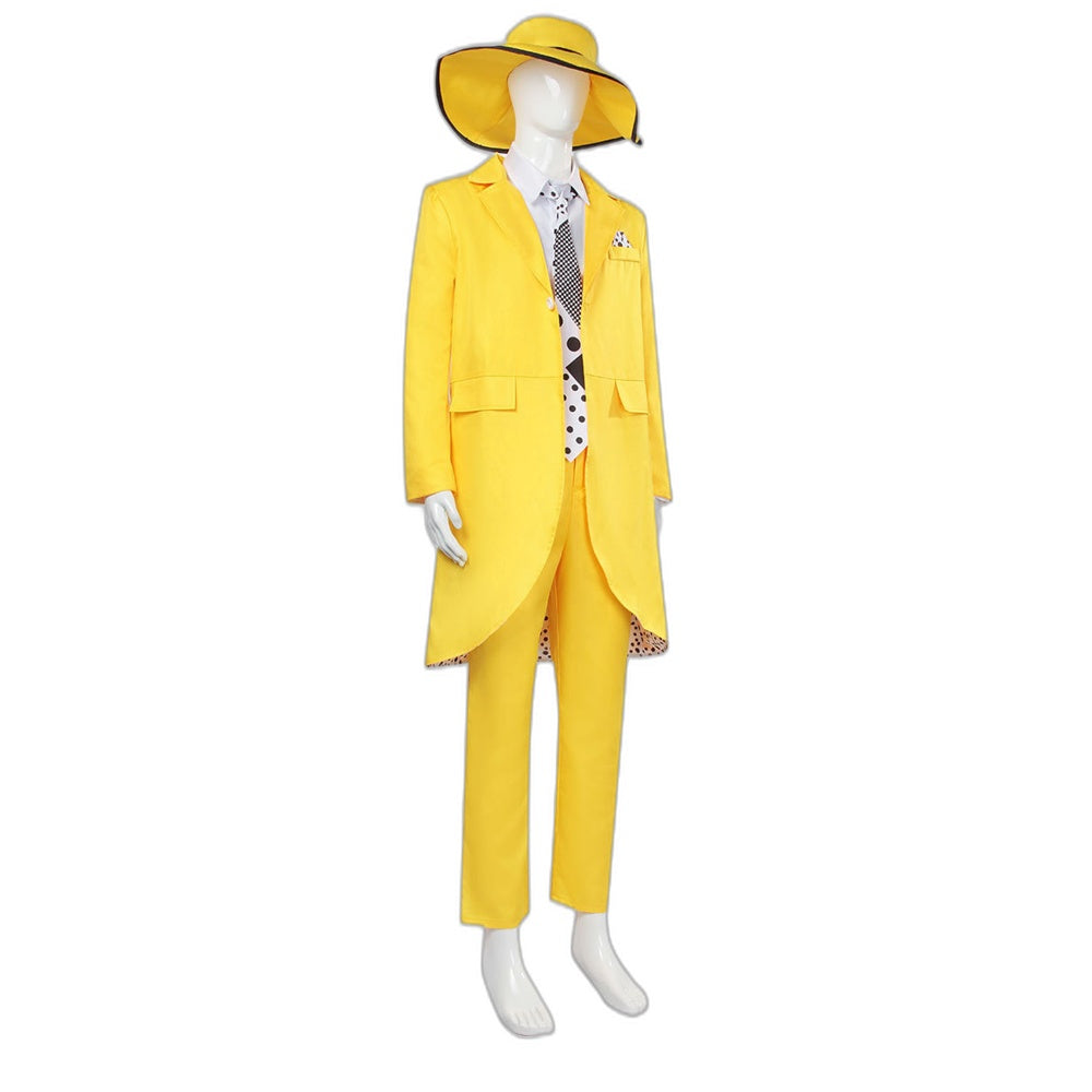 Halloween Costume The Mask Cosplay Jim Carrey Yellow Suit Cosplay - Halloweez