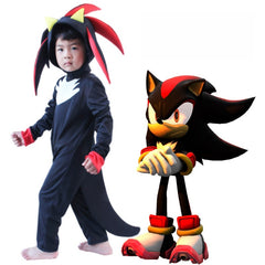 Dark Sonic Kids Costume Black Red Halloween Outfit