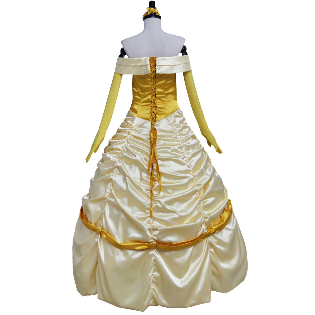 Costume de cosplay Belle pour Halloween | Robe de princesse Disney enchanteresse pour Halloween et cosplay