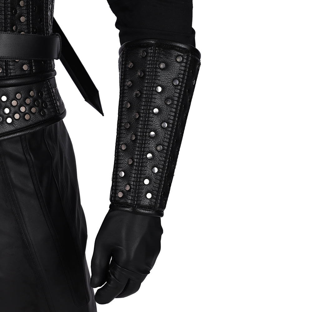 The Witcher 3: Wild Hunt Geralt of Rivia Cosplay Full Set, White Wolf Witcher Hunter Complete Costume for Game Cosplay - Halloweez