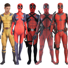 Deadpool and Wolverine Cosplay Costume Anime Tight Suit for Deadpool 3 Movie - Halloweez