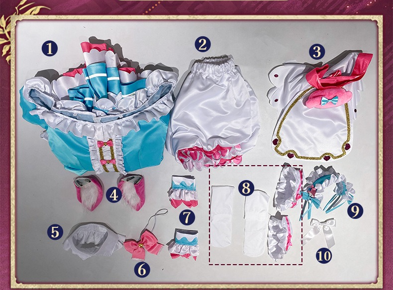 Honor of Kings Sanrio Daji My Melody Full Cosplay Costume Set - Halloweez