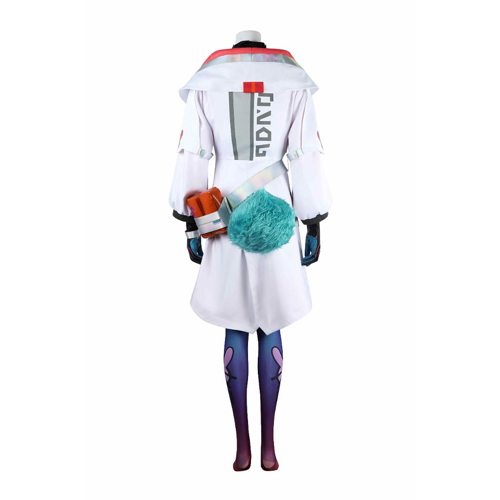 League of Legends Aurora Cosplay Costume - Double Realm Spirit Rabbit Aurora Phantom Spirit Team Skin - Halloweez