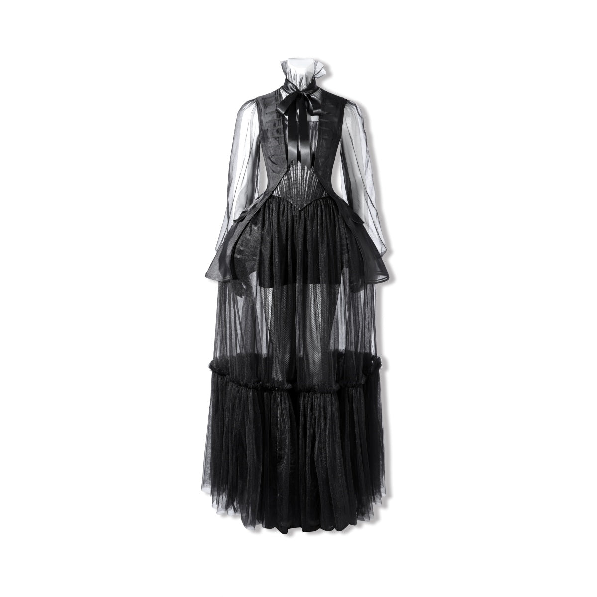 Wednesday Season 2 Inspired Wednesday Addams Black Elegant Evening Gown Dress