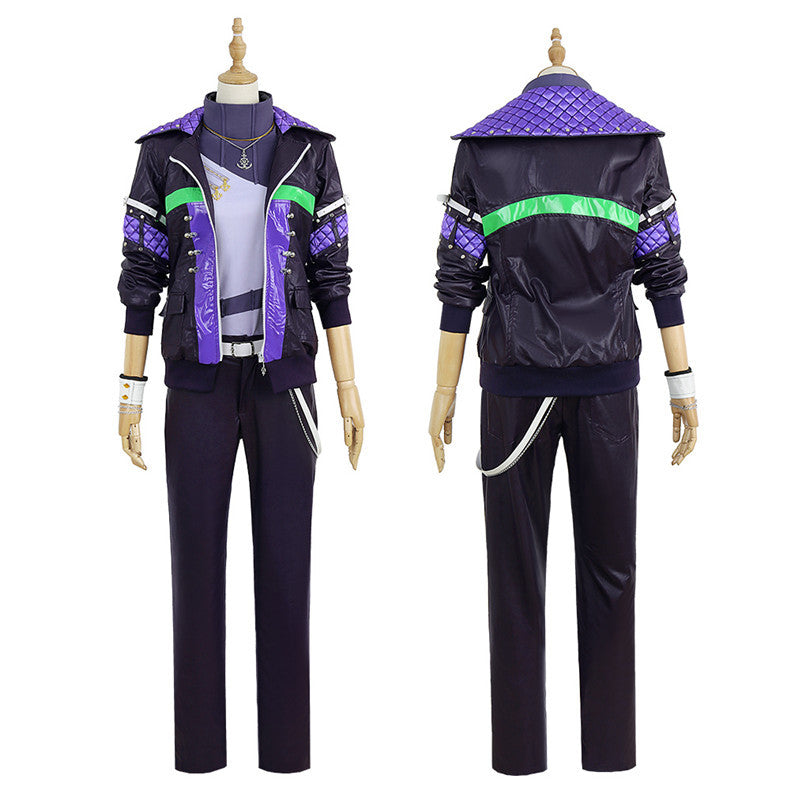 Virtual Idol Nijisanji Suit VTuber Fuwa Minato Cosplay Costume Set - Halloweez