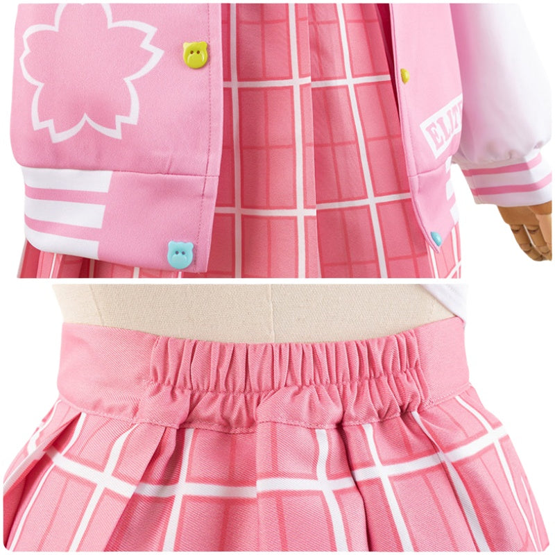 Vtuber Sakura Miko Anime Cosplay Costume School Outfit for Women - Halloweez