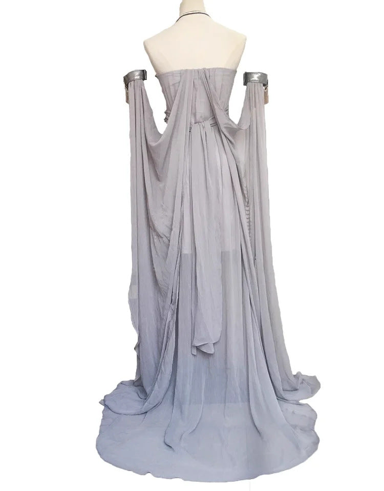 Game of Thrones Daenerys Targaryen Grey Queen Cosplay Costume - Halloweez
