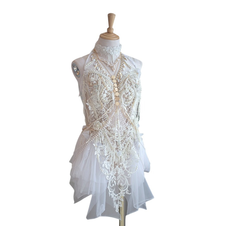 Pearl Bodysuit Exotic Style Fairy Angel Dress for EDC and Cosplay - Halloweez