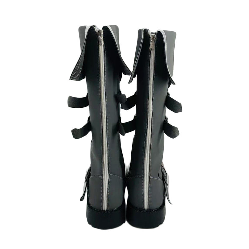 Genshin Impact Diluc Crimson Dawn Cos Shoes - Authentic Anime Cosplay Footwear - Halloweez