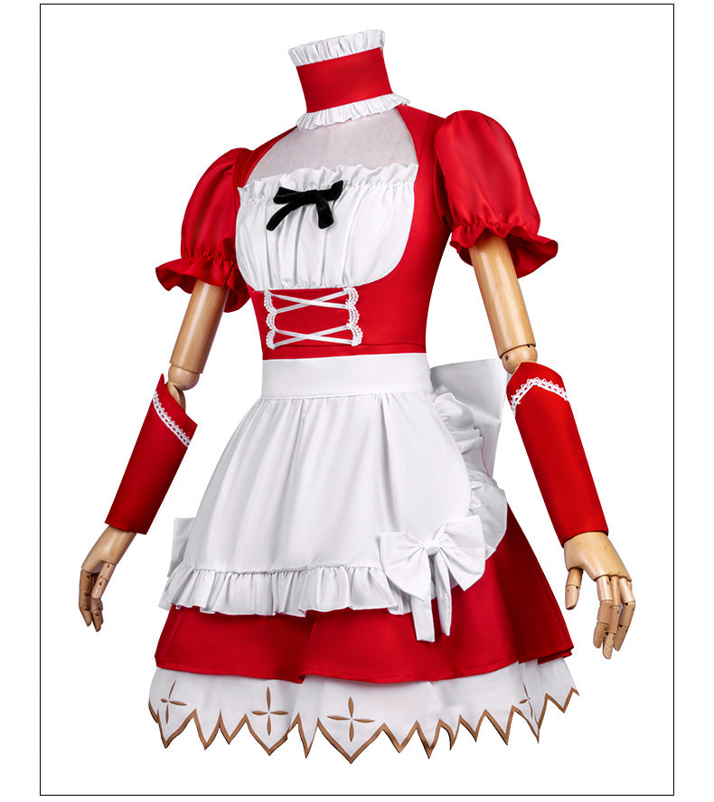 Evangelion 2D Anime Costume Ayanami Rei Asuka Langley Cosplay Maid Outfit Daily Wear - Halloweez