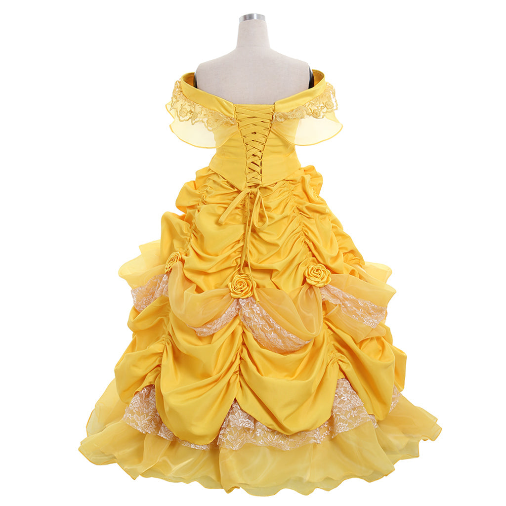 Costume de cosplay Belle pour Halloween | Robe de princesse Disney enchanteresse pour Halloween et cosplay