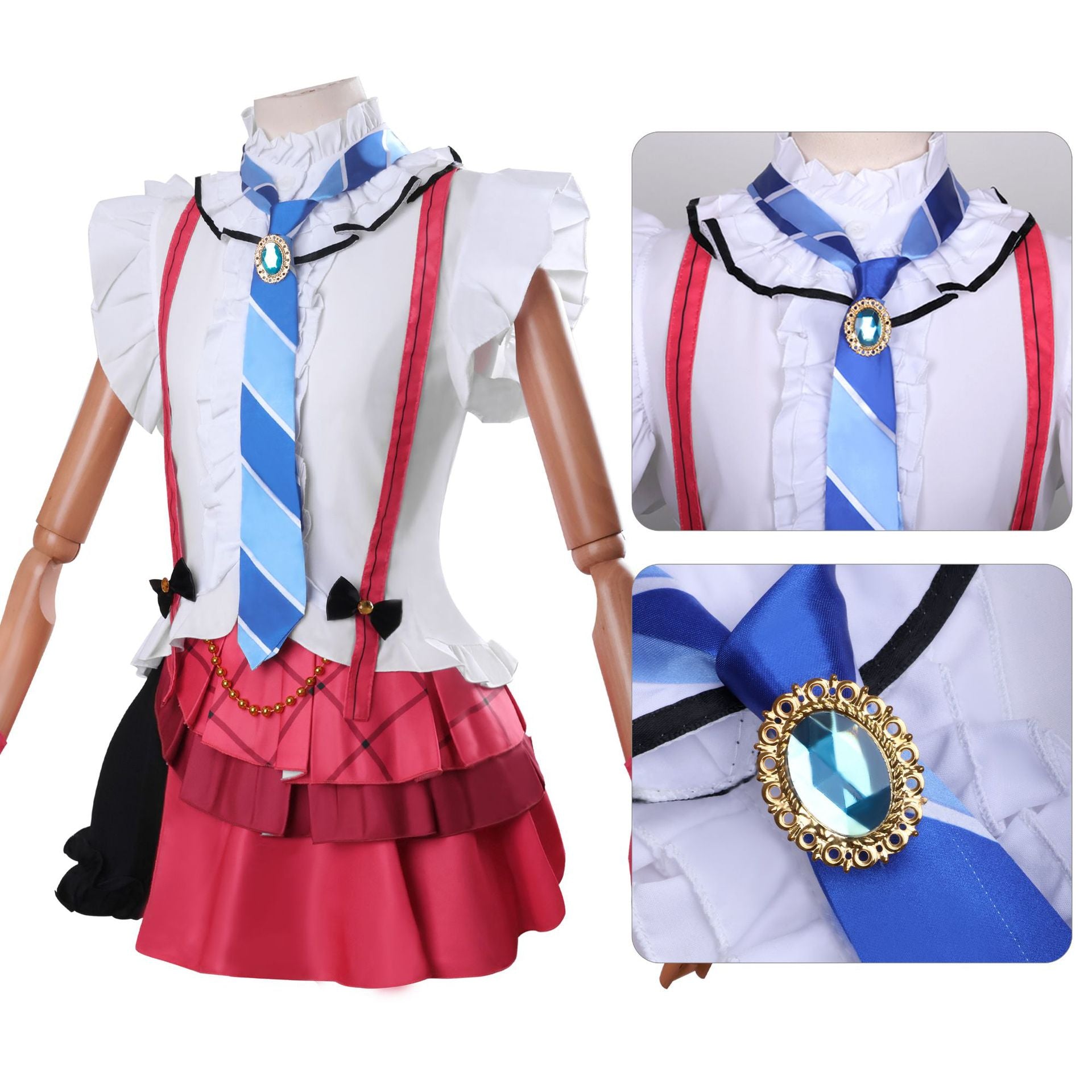Love Live Performance Costume Eli Ayase Umi Sonoda Cosplay Outfit for Women - Halloweez