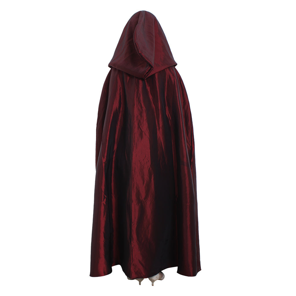 Elegant Victorian Red Cloak by Halloweez - Perfect for Halloween Cosplay