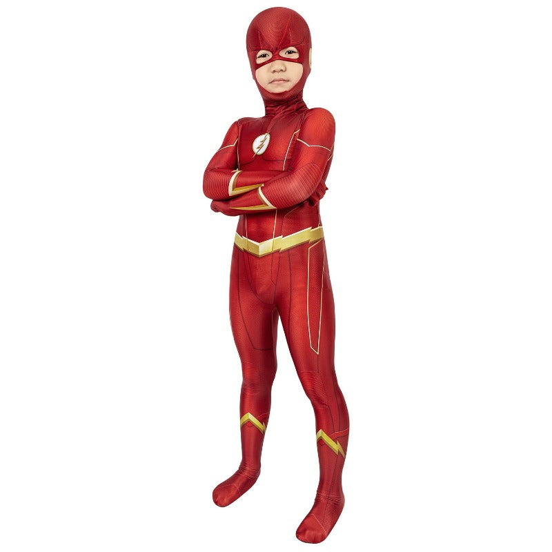 Halloweez Kids Flash Season 6 Barry Allen Cosplay Jumpsuit Body Costume