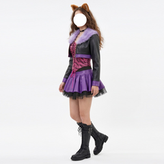 Monster High Clawdeen Wolf Cosplay, Custom Y2K Punk Outfit for Halloween & Comic Con
