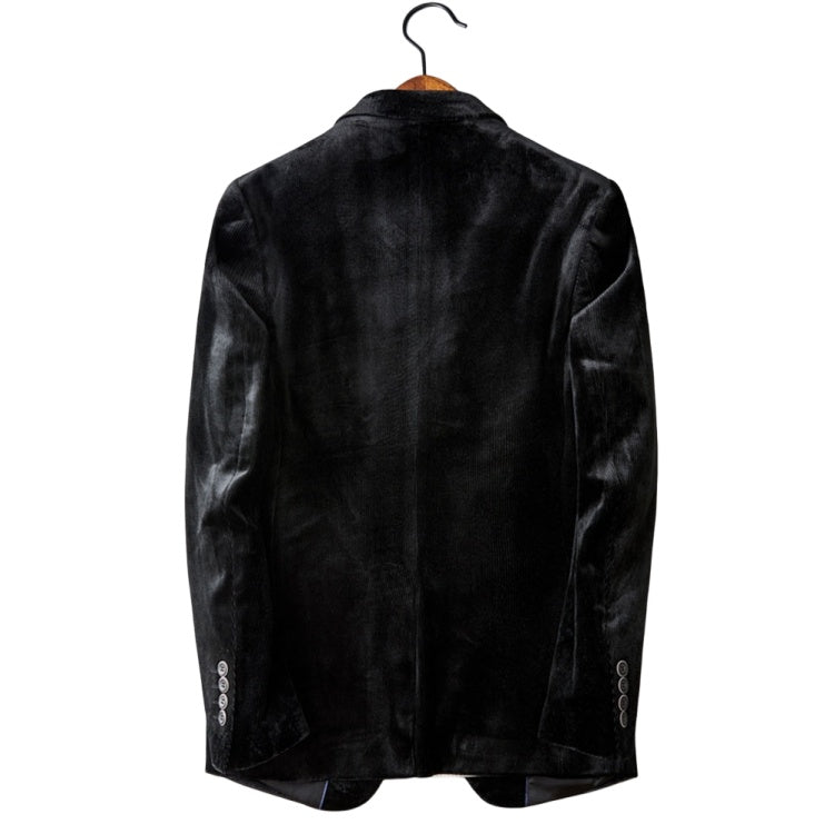 Marvel Venom Plush Velvet Suit Jacket Men's Slim Fit Korean Style Autumn Winter Casual Blazer British Single Suit Trendy Cosplay Costume - Halloweez