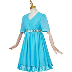 Tracy Turnbald Cosplay Costume Blue Dress Hairspray Costume Halloween Musical Stage Performance Dress - Halloweez