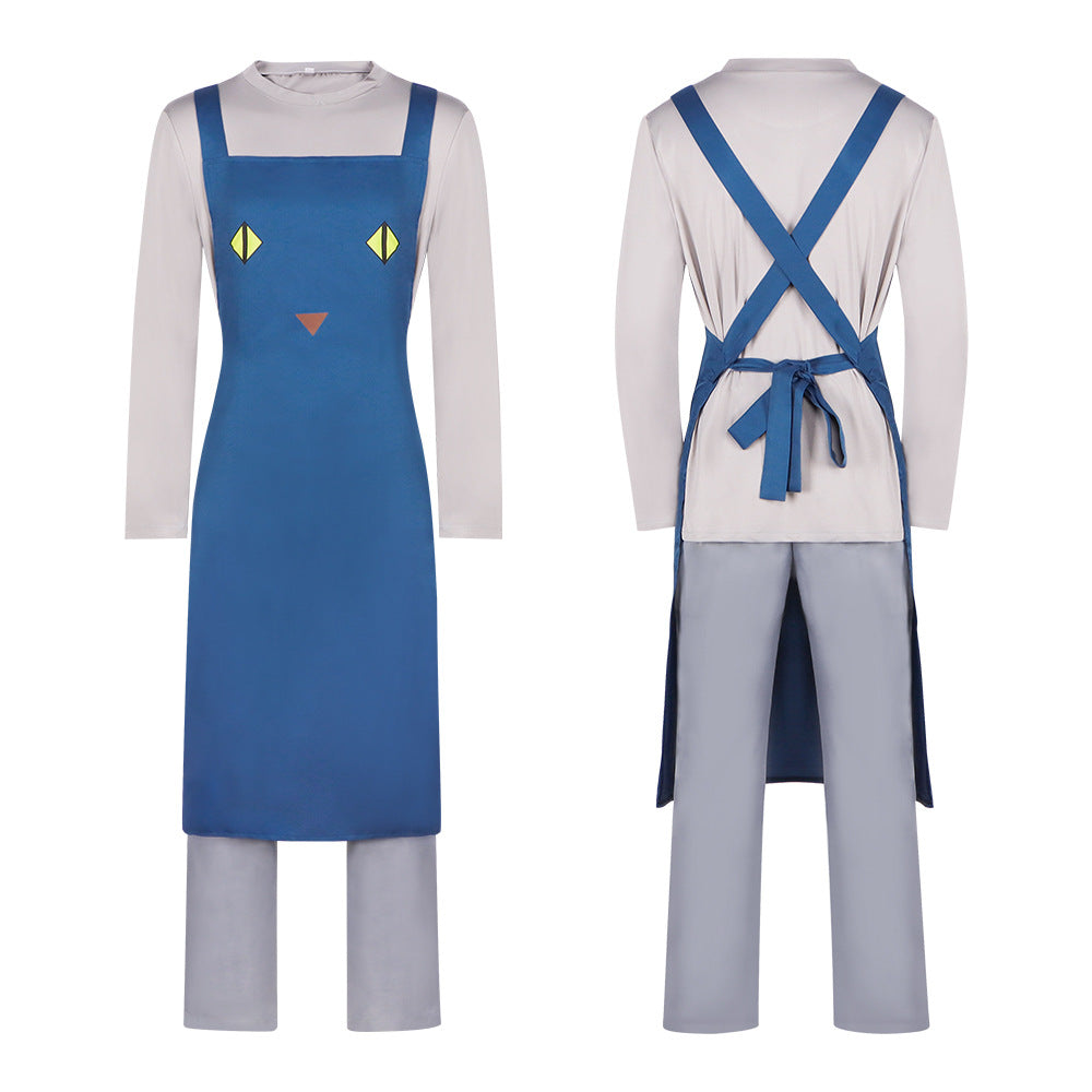 Kunagi Cat Cafe Staff Cosplay Costume - Live Dead Meow Night Anime Cosplay Outfit with Apron for Halloween Party - Halloweez