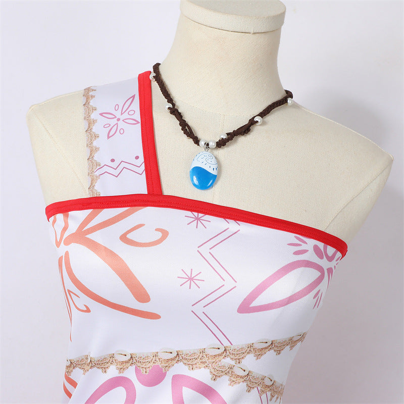 Moana Costume for Adults & Kids, Oceanic Princess Dress Up Set - Halloweez