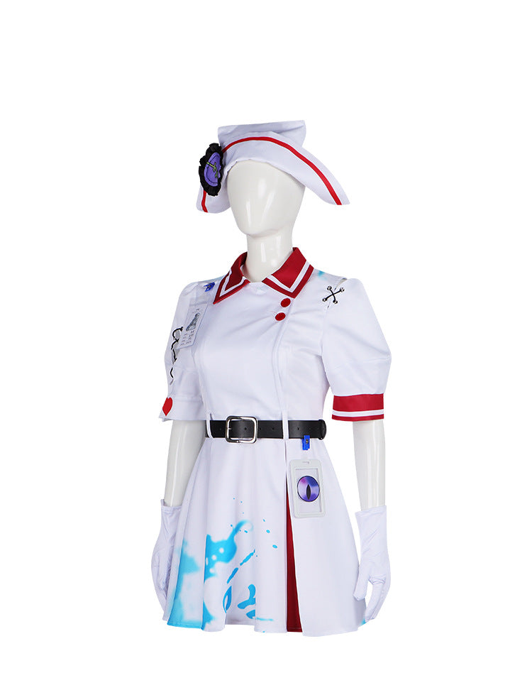 Eggy Party Chaser Nurse Heather Cosplay Costume for Adults & Kids Halloween Game Party - Halloweez