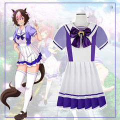 Uma Musume cosplay costume Tracen Academy uniform sailor collar cute style dress - Halloweez