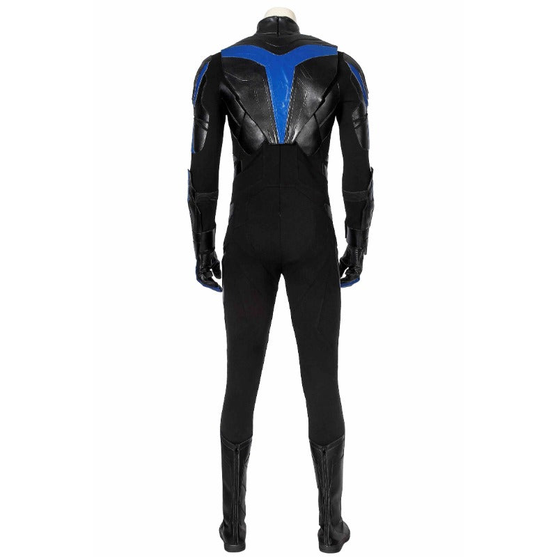 Disfraz de Cosplay de cuero PU de Nightwing para Halloween para un estilo de fiesta y Halloween inigualable