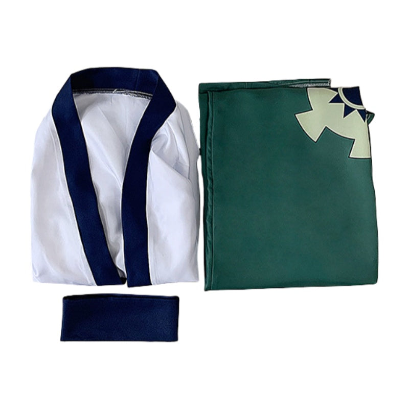 One Piece Wano Country Zoro Cosplay Yukata Kimono Japanese Anime Costume - Halloweez
