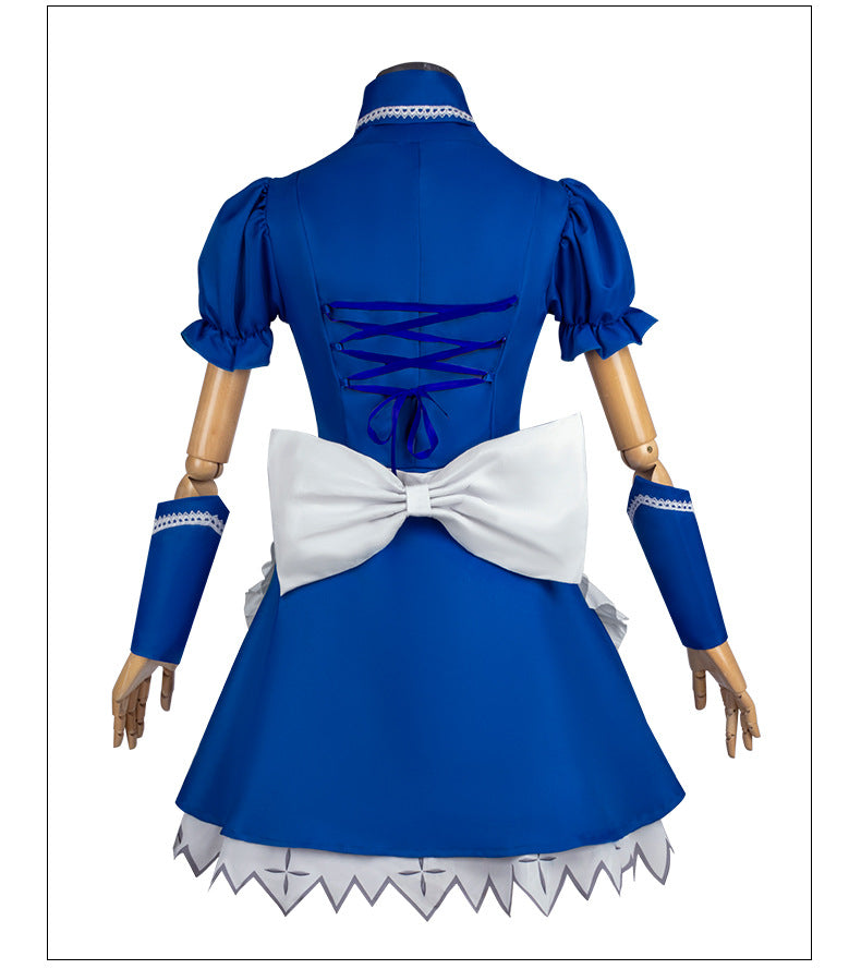 Evangelion 2D Anime Costume Ayanami Rei Asuka Langley Cosplay Maid Outfit Daily Wear - Halloweez