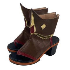 Genshin Impact Kuki Shinobu Cosplay Shoes for Anime Conventions and Performances - Halloweez