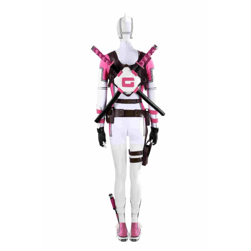 Halloweez Gwenpool Cosplay Costume - Comic Gwen Poole Halloween Suit for Women and Men