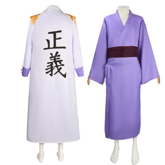 One Piece Fujitora Cosplay Costume - Navy Headquarters General Justice Navy Suit for Anime Convention