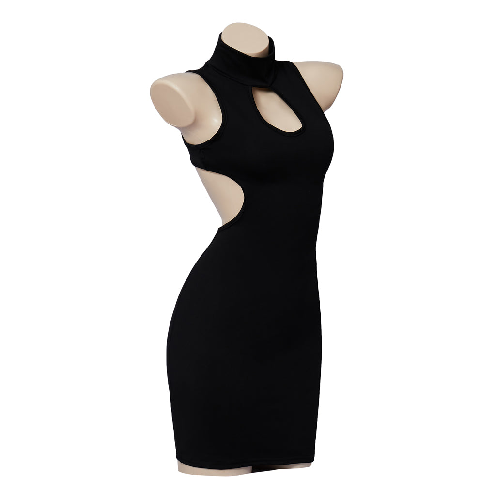 Official Euphoria Maddy Perez Black Cut Out Bodycon Dress Cosplay Costume